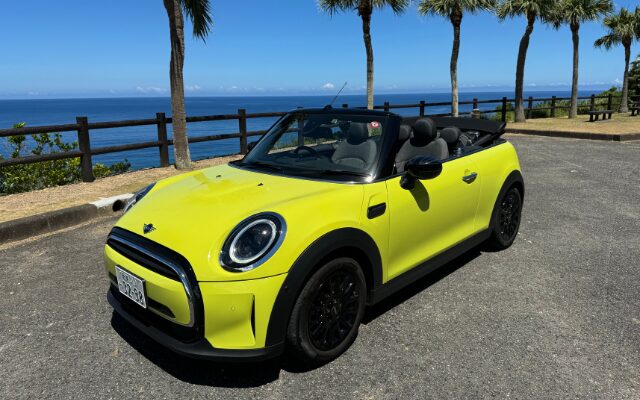 【奄美大島・レンタカー】miniコンバーチブル ・ゼスティイエロー◆1500ccクラス《最大4名乗り・右ハンドル》カーナビ標準装備・送迎付き（No.r10）