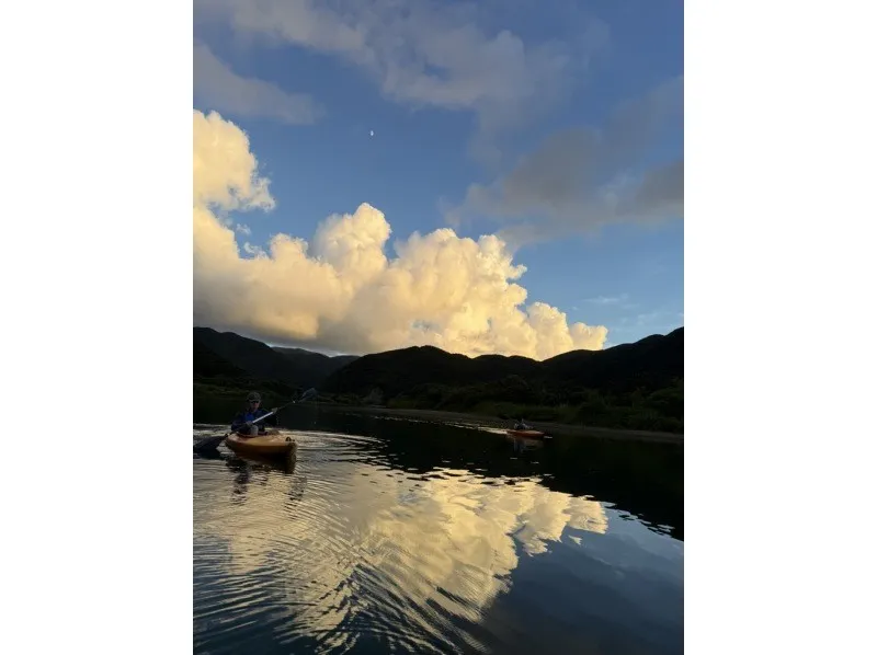 【奄美大島/夕方】1組限定貸切ツアー☆夕陽に照らされたマングローブを進むサンセットカヌー体験☆《0歳からOK・写真付き》（No.214）