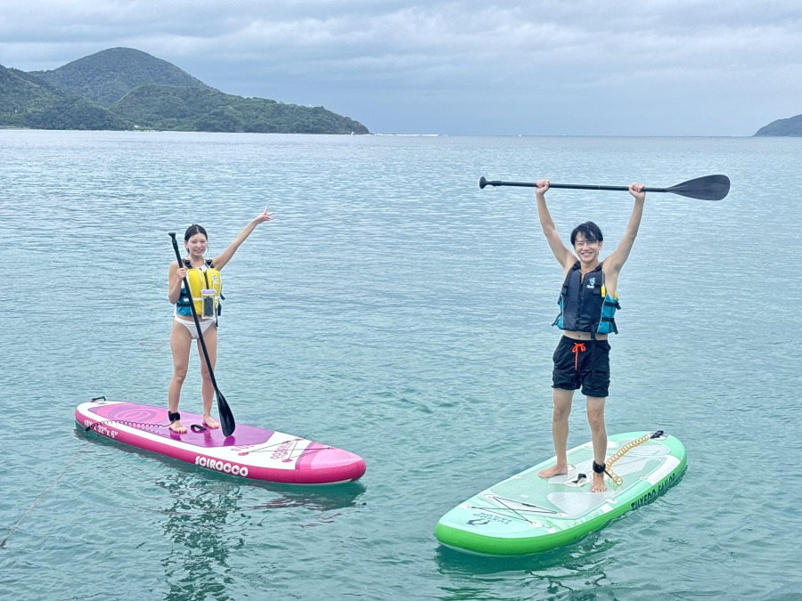 【奄美北部/半日】海からしか上陸できない秘境のコウトリ浜へ☆人気マリンスポーツ3種遊び放題＜SUP・カヤック・シュノーケル＞口コミ投稿で写真プレゼント★（No.118）