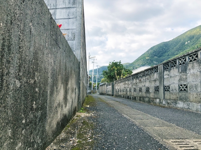 奄美大島のブロック塀