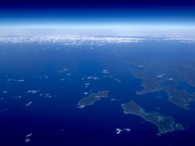 上空から見る奄美大島