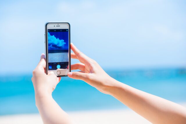 スマホ 海 撮影
